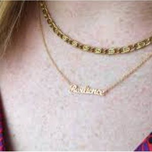 Jen Gotch x Iconery Ressiliance Nameplate Necklace Bando Gold